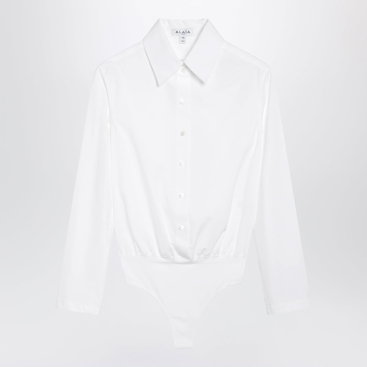 Alaia White Cotton Poplin Shirt Women ALAIA