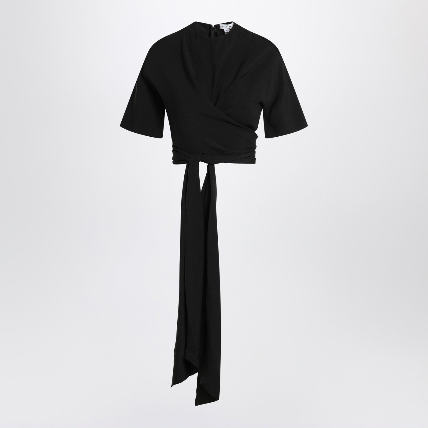 Alaia Black Crossed Top In Viscose Jersey Women ALAIA