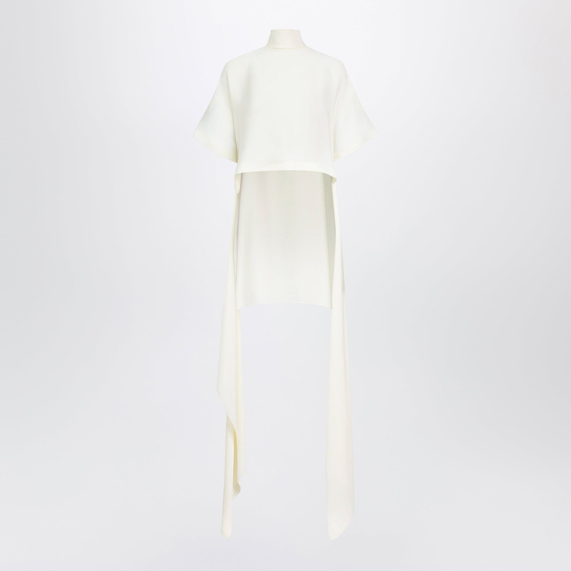 Alaia Asymmetric Top In Cream Viscose Cady Women ALAIA