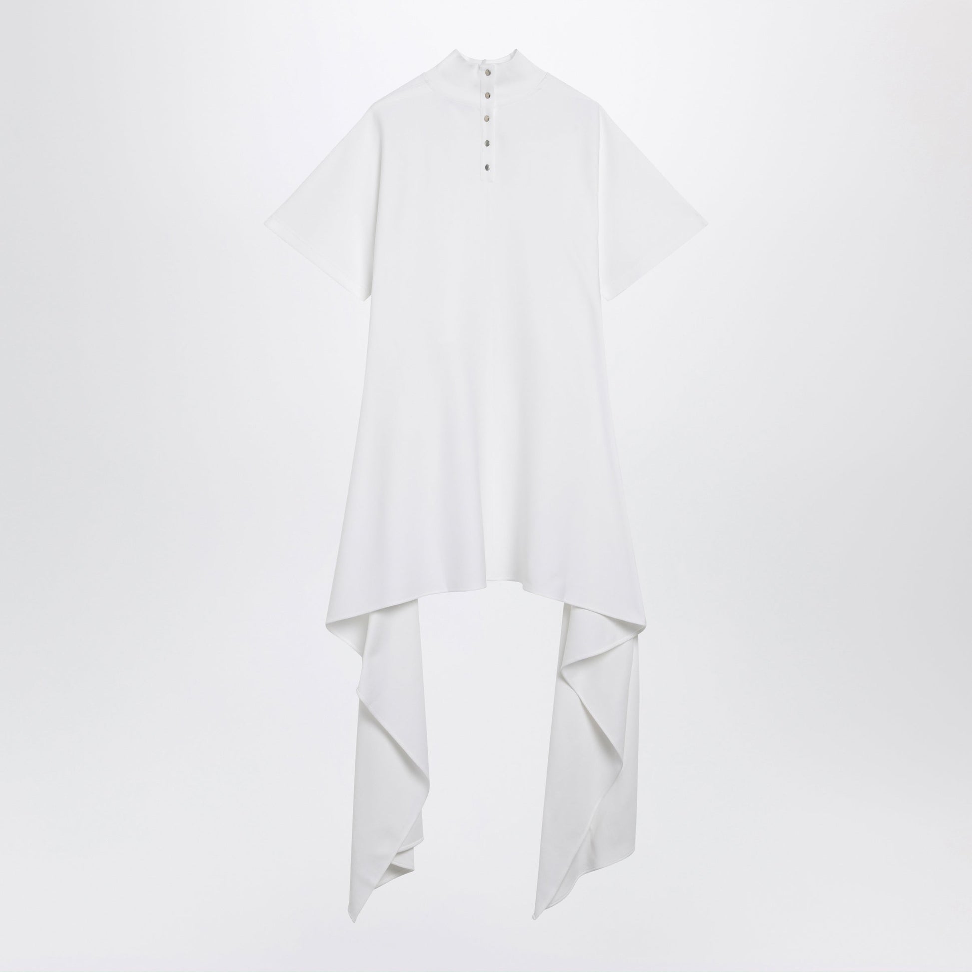 Alaia Asymmetric Cotton Jersey T-Shirt In White Women ALAIA