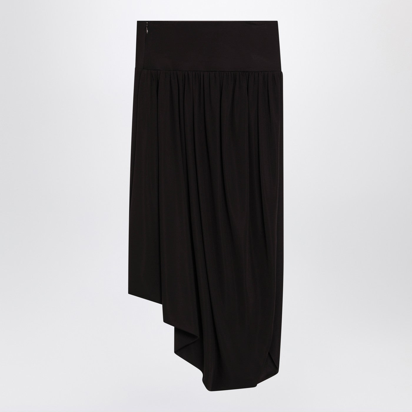 Alaia Ebony Brown Fluid Jersey Skirt Women ALAIA