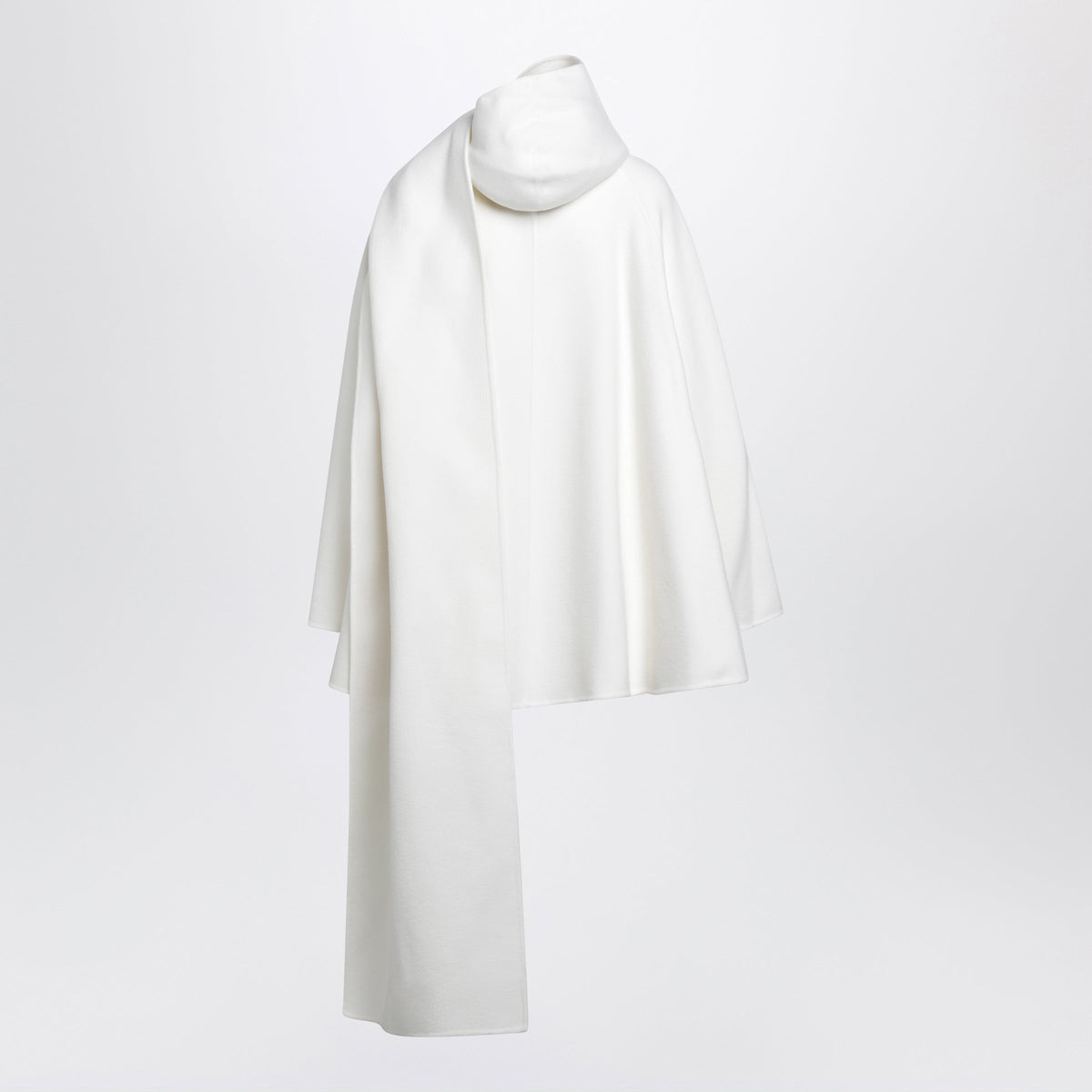 Alaia Cream Wool Coat With Scarf Women ALAIA