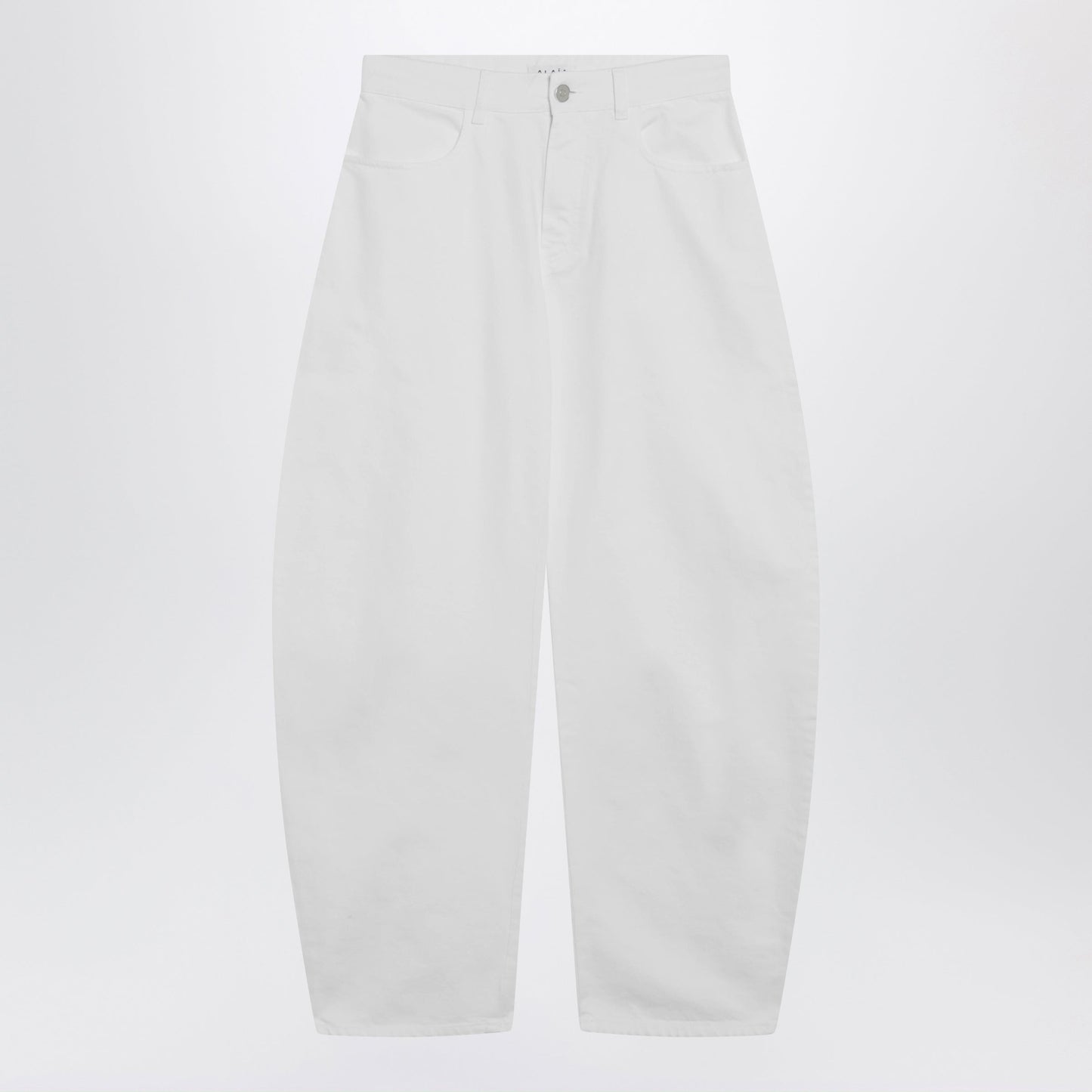 Alaia Low-Rise Rounded Jeans In White Denim Women ALAIA