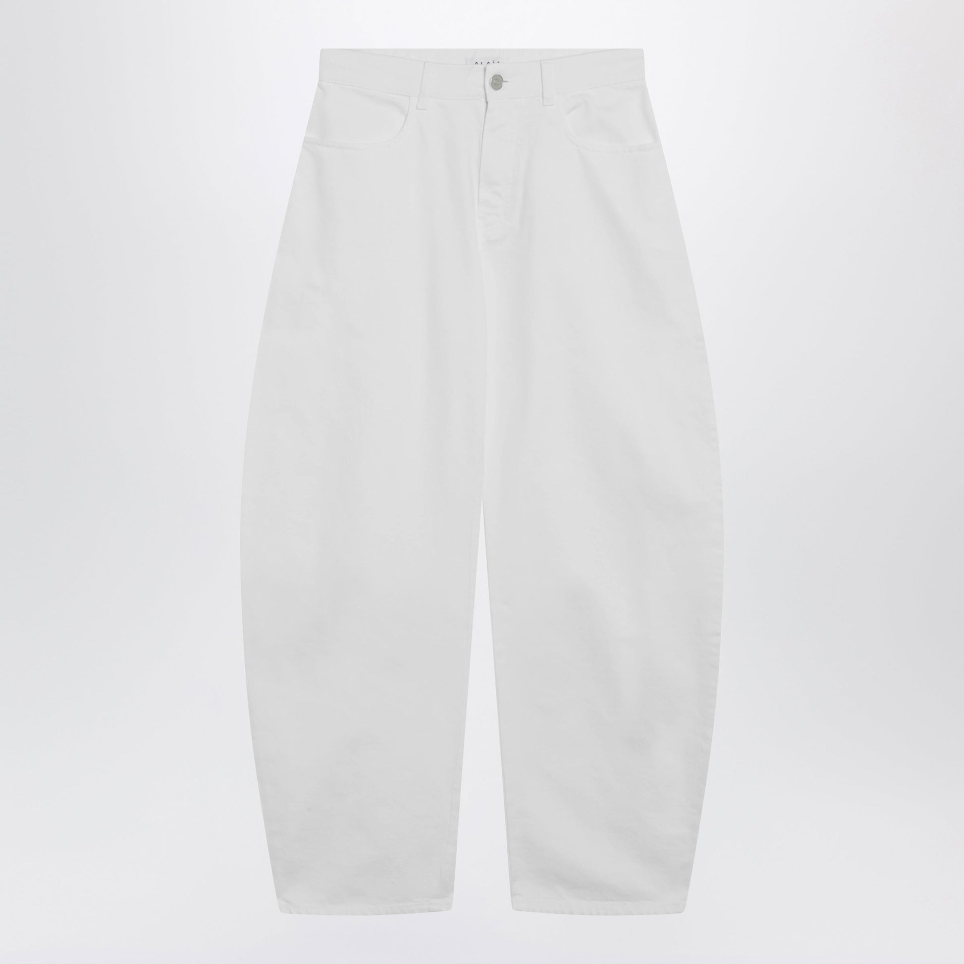 Alaia Low-Rise Rounded Jeans In White Denim Women ALAIA