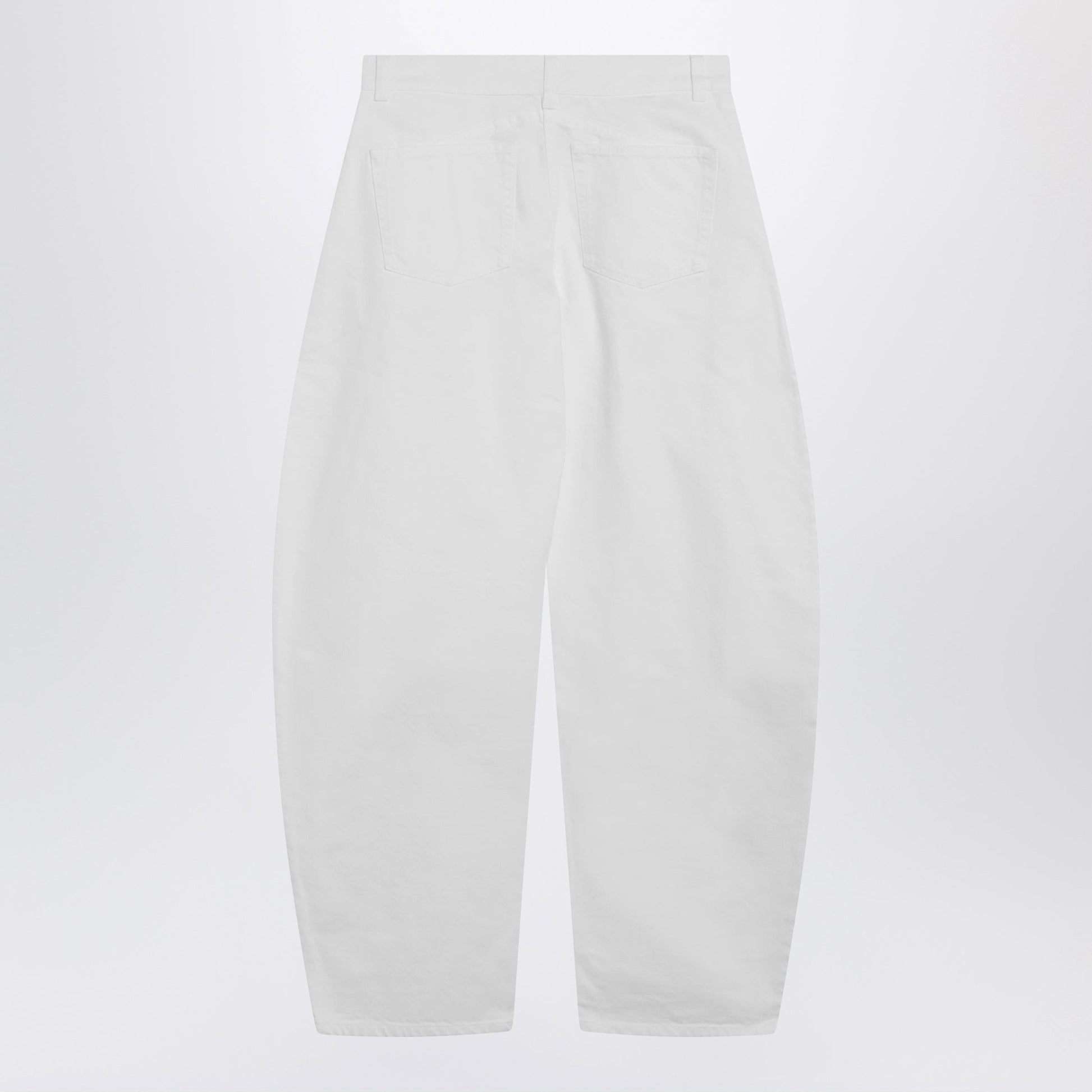 Alaia Low-Rise Rounded Jeans In White Denim Women ALAIA