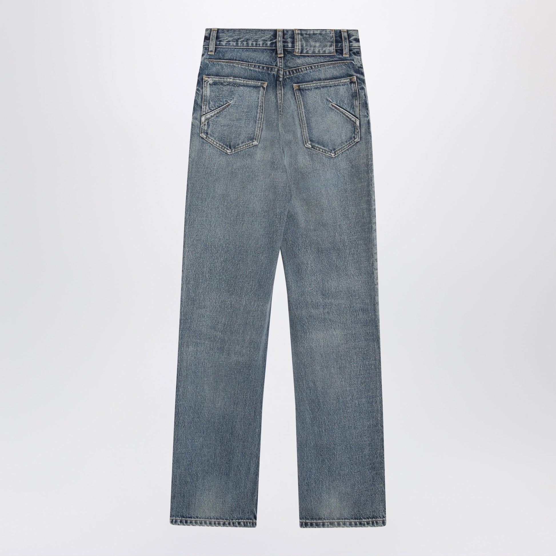 Alaia Straight-Leg Denim Jeans In Dirty Wash Cotton Women ALAIA