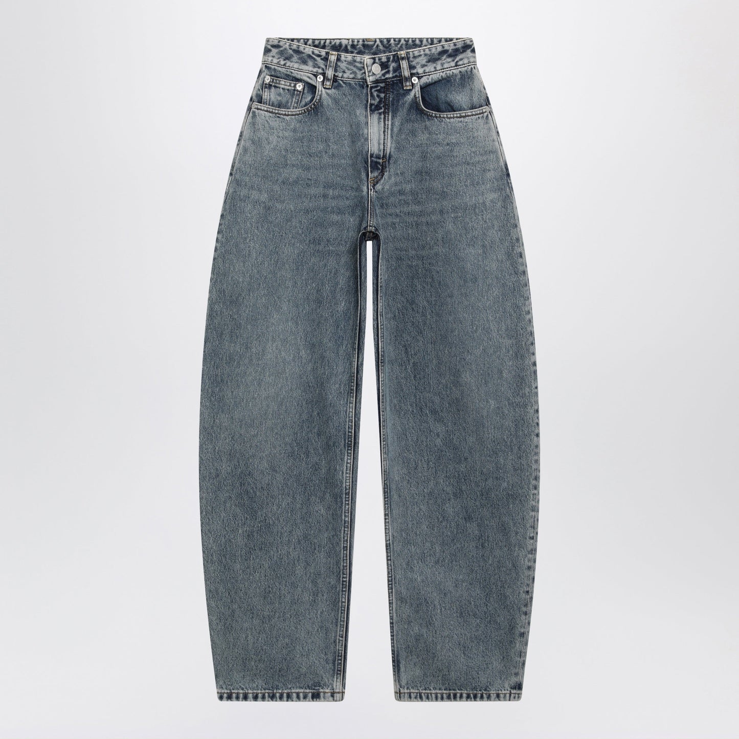 Alaia Rounded Blue Denim Jeans Women ALAIA