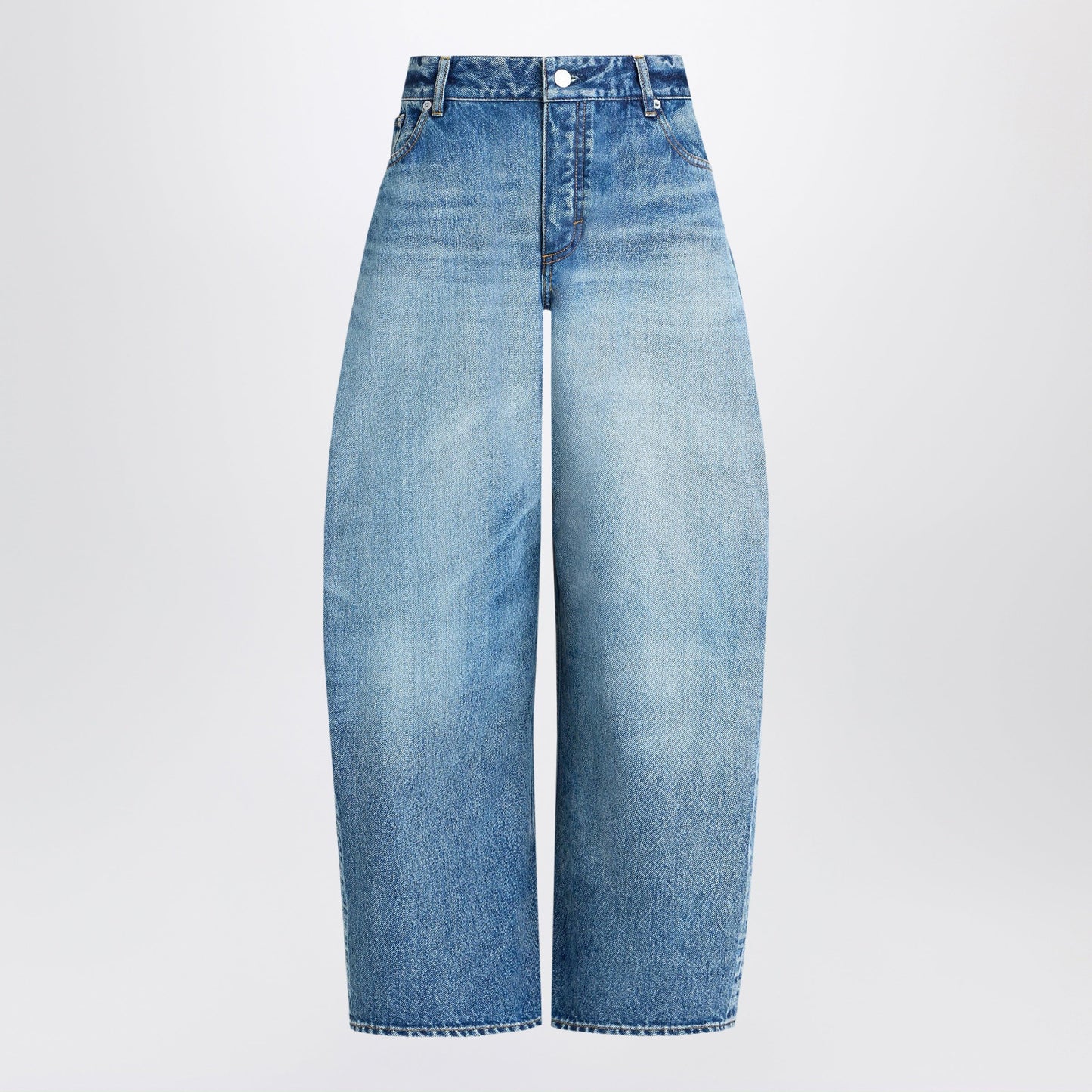 Alaia Rodeo Trousers In Vintage Blue Denim Women ALAIA