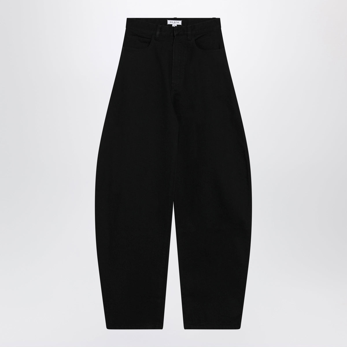 Alaia Black Denim Wide Leg Jeans Women ALAIA