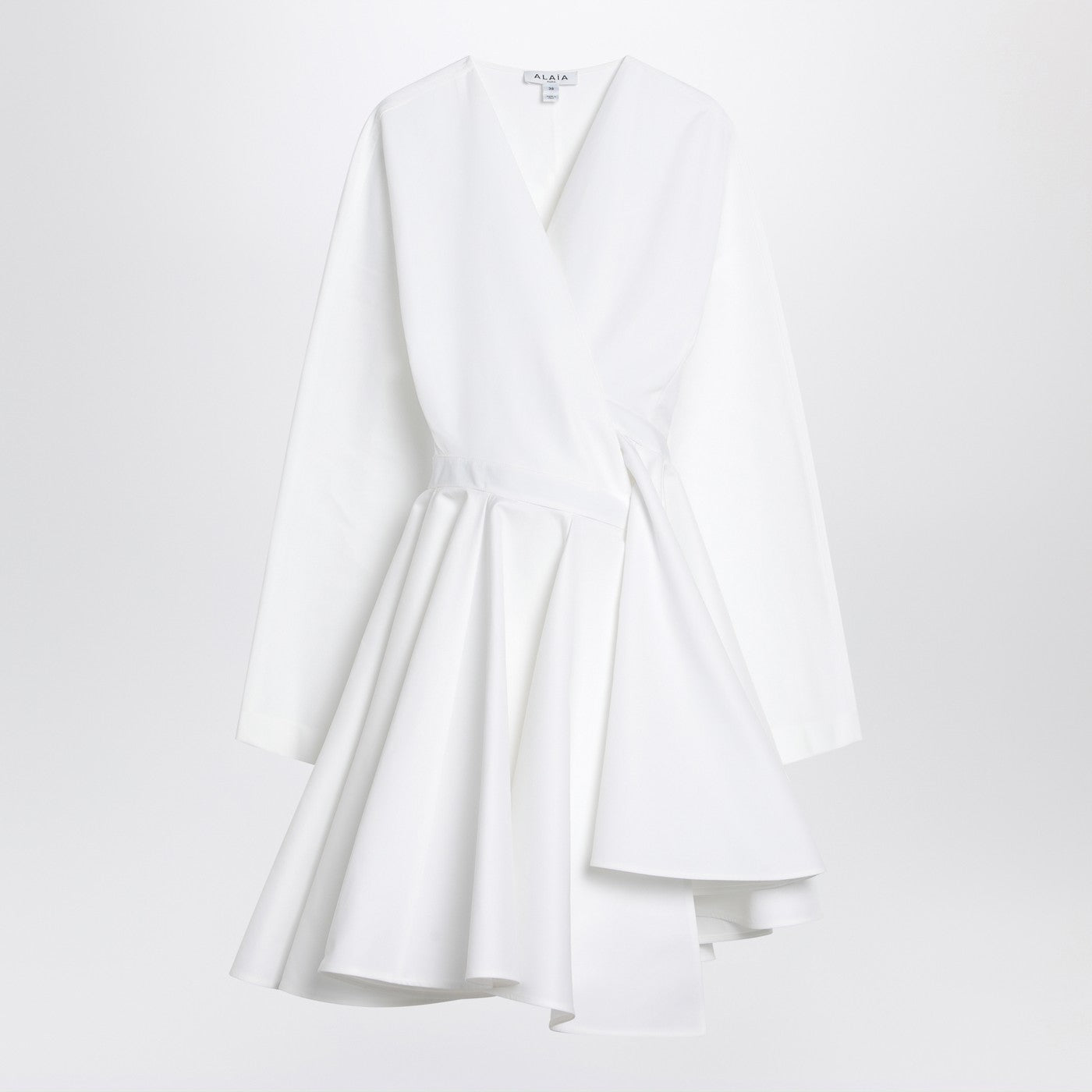 Alaia Asymmetrical White Cotton Dress Women ALAIA