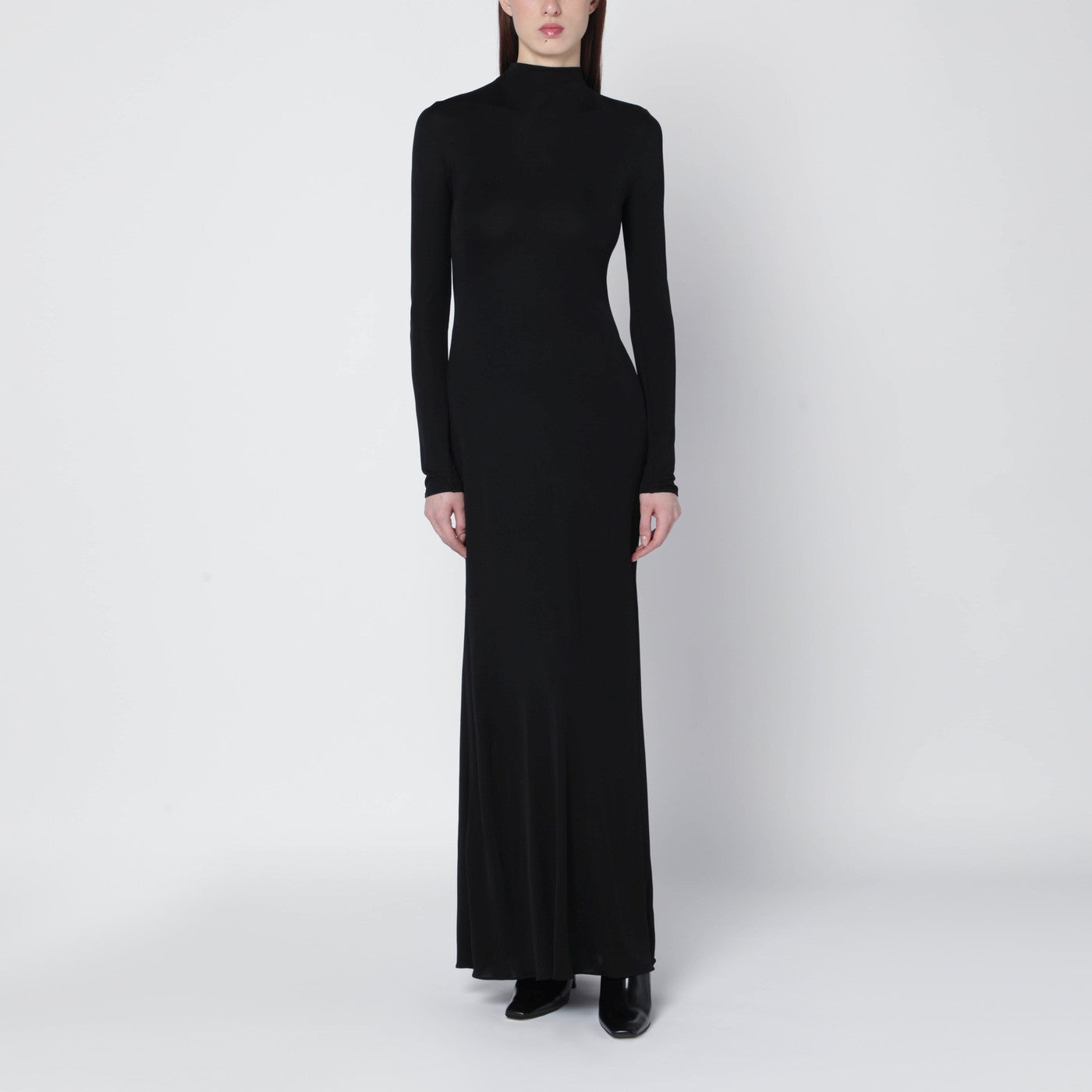 Alaia Black Dress With Back Draping Women ALAIA