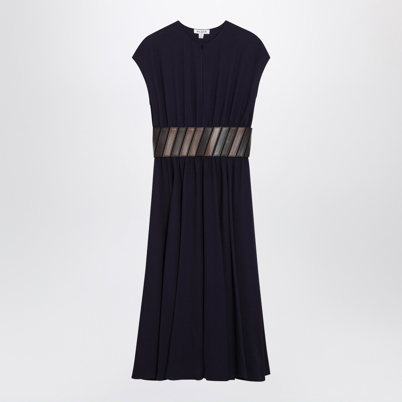 Alaia Purple Midi Dress With Belt Women ALAIA