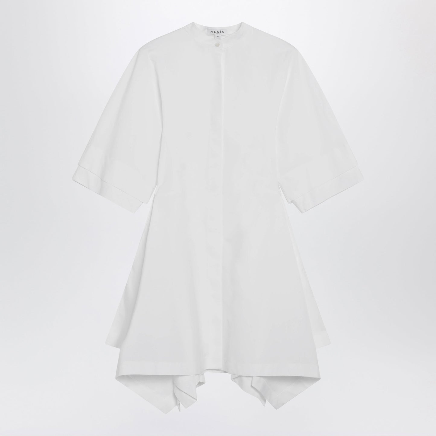 Alaia Panelled Cotton Poplin Dress In White Women ALAIA