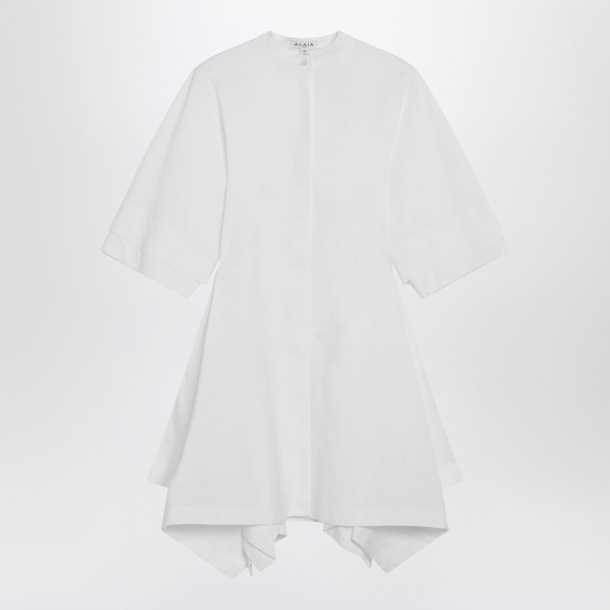 Alaia Panelled Cotton Poplin Dress In White Women ALAIA