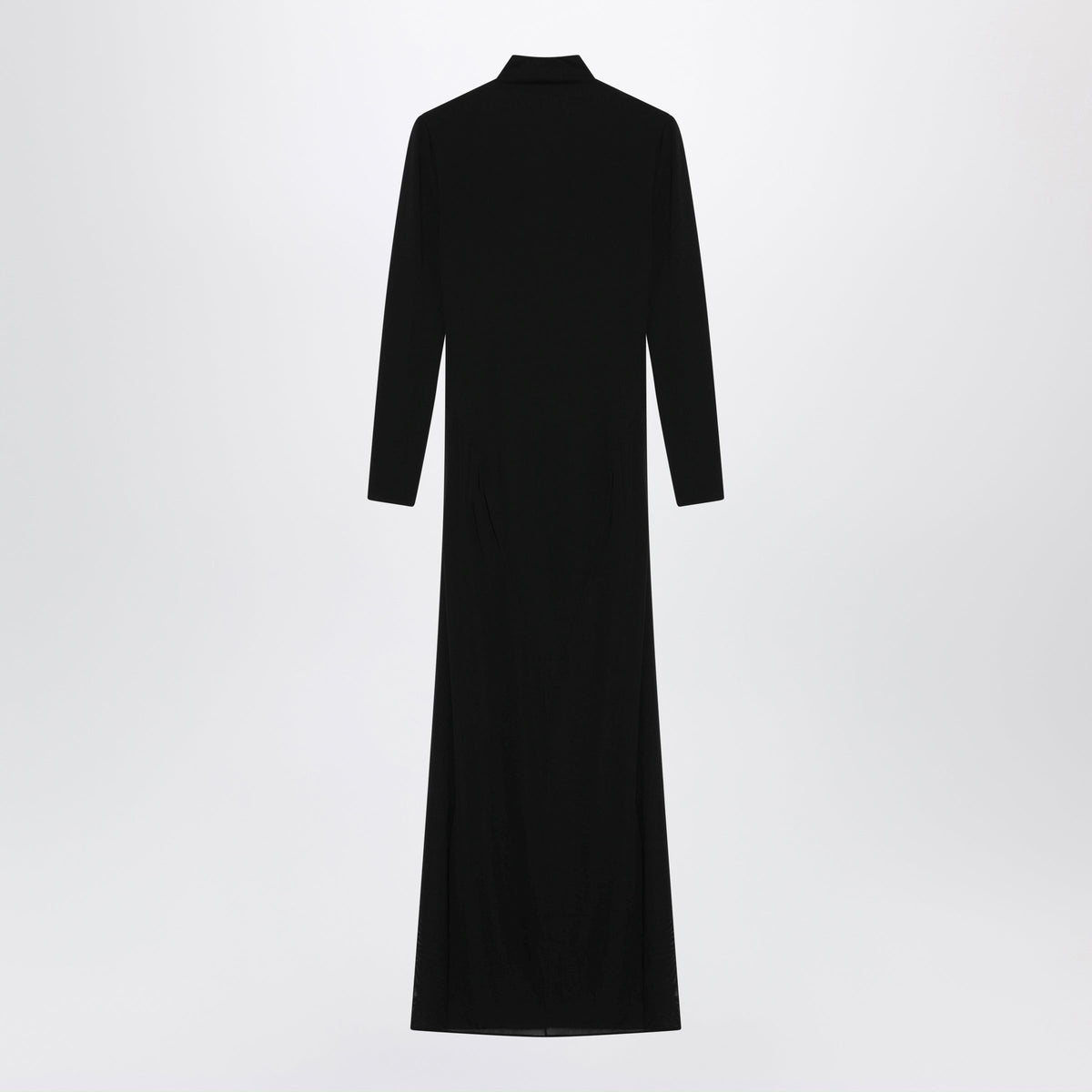 Alaia Long Black Fitted Jersey Dress Women ALAIA