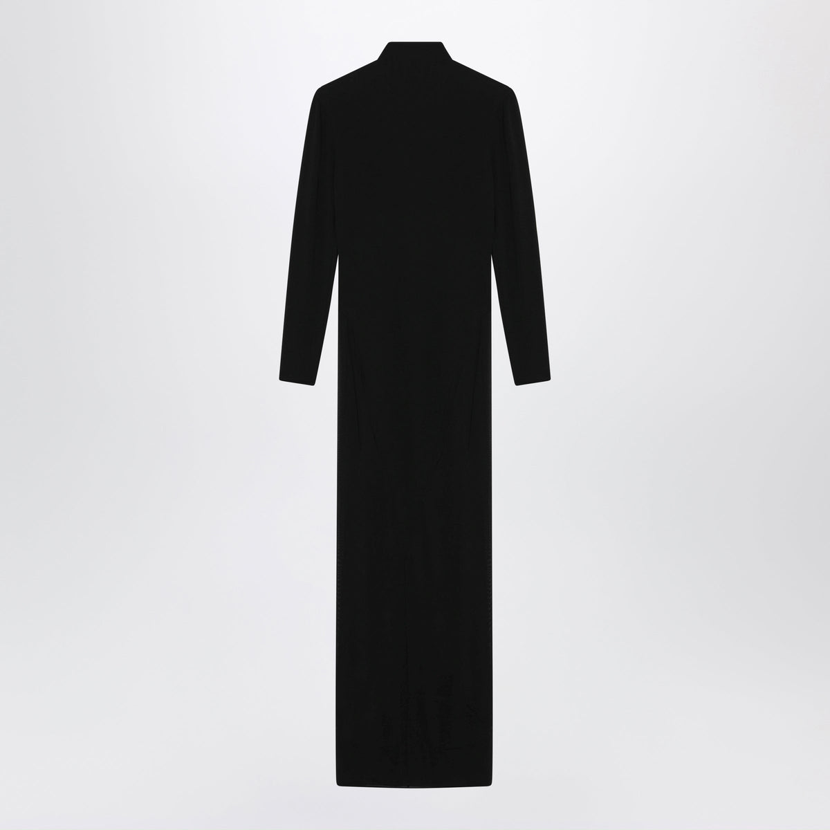 Alaia Long Black Fitted Jersey Dress Women ALAIA