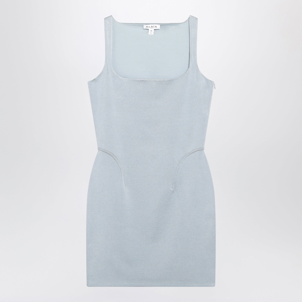 Alaia Light Blue Body-Conscious Mini Dress In Silk Blend Women ALAIA