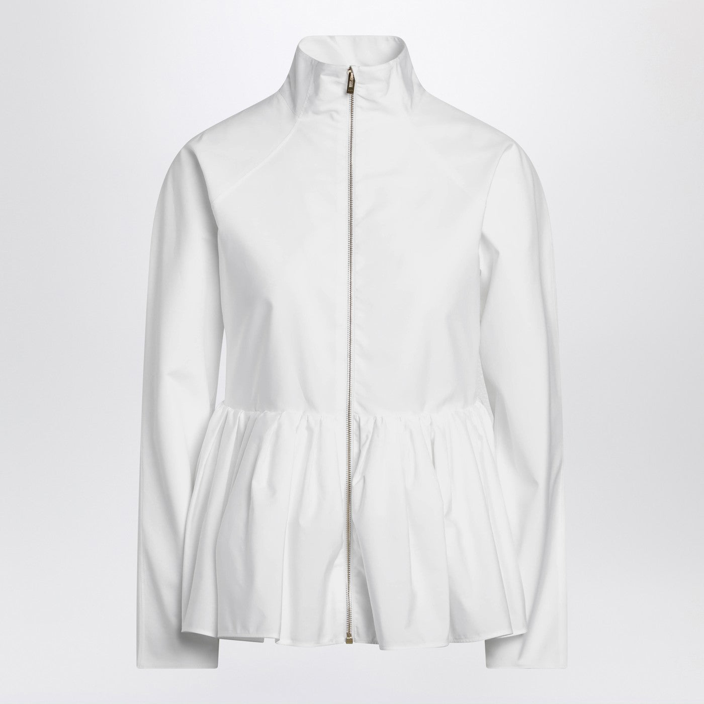 Alaia White Cotton Poplin Peplum Jacket Women ALAIA
