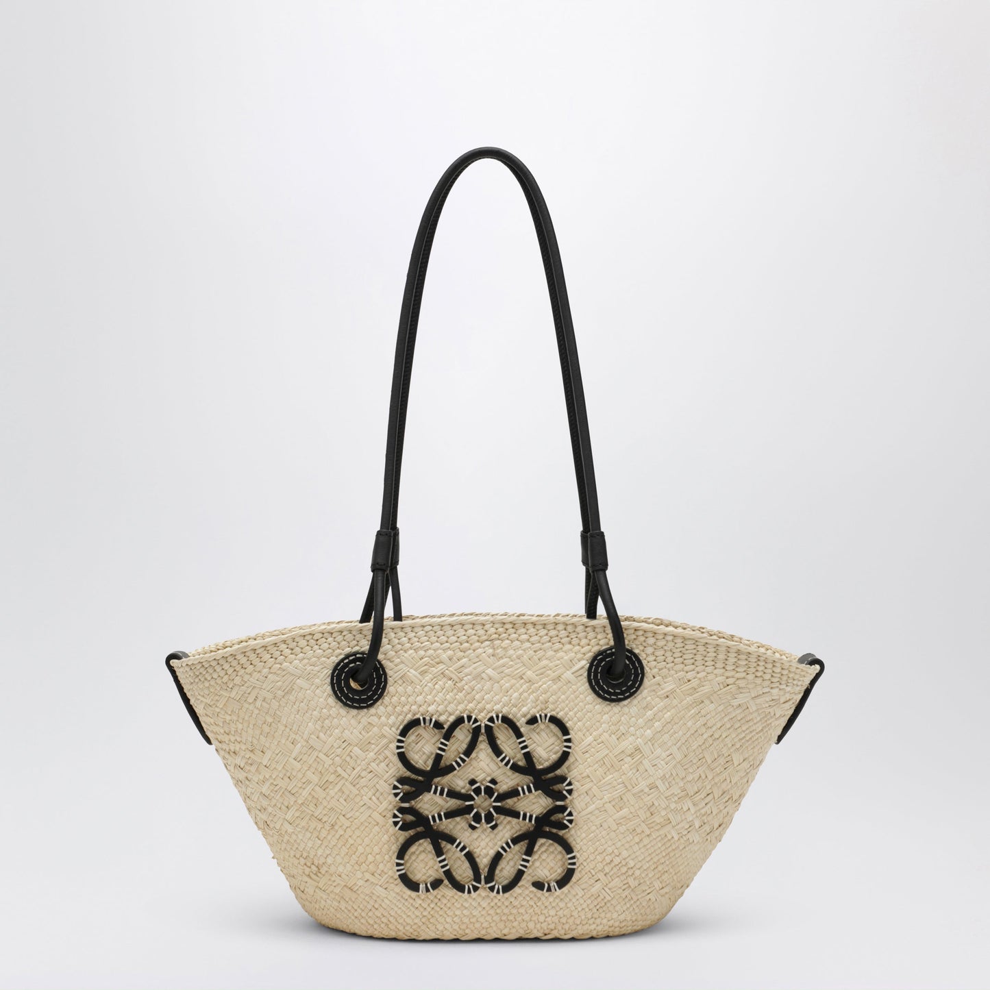 Loewe Small Anagram Basket Bag In Natural/Black Women LOEWE