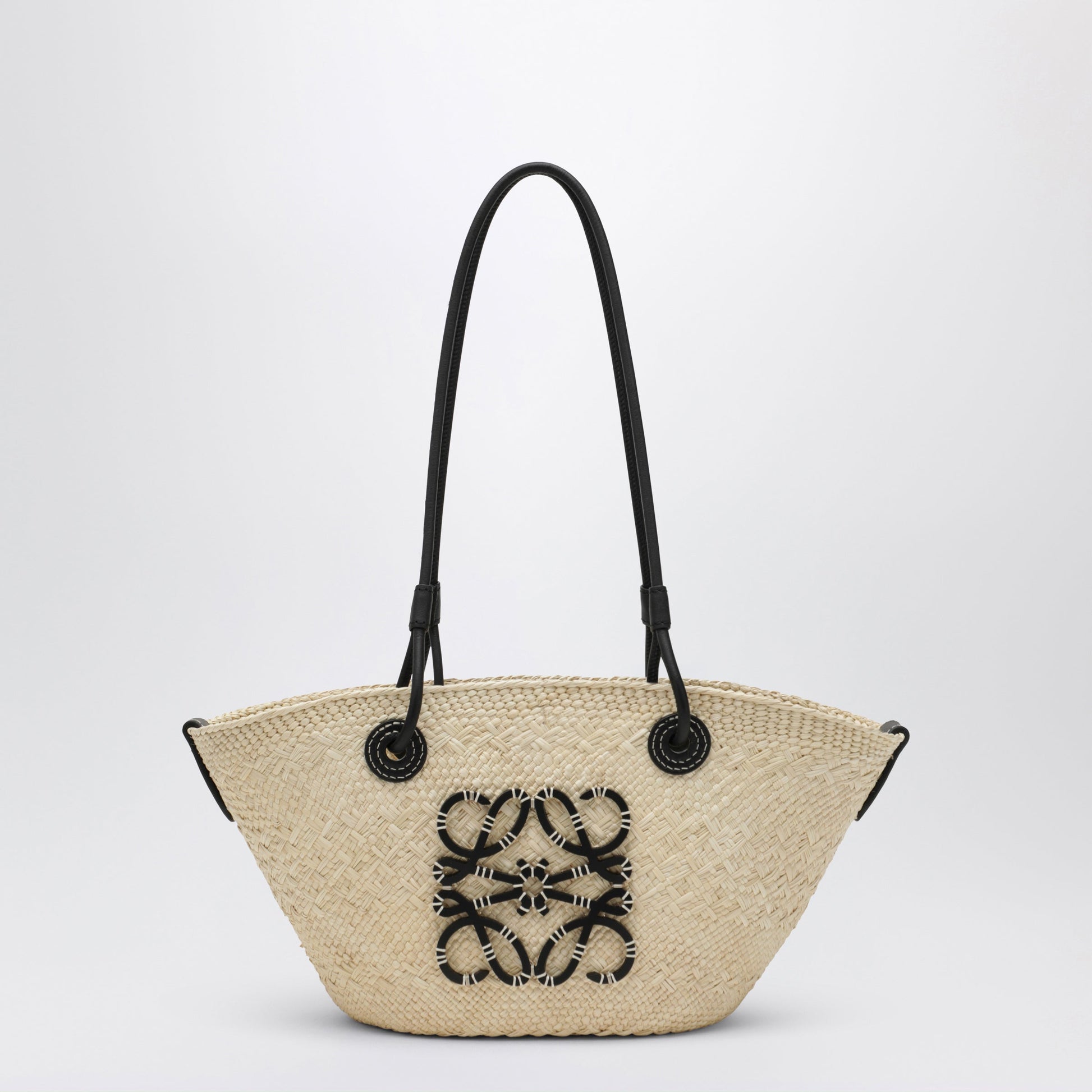 Loewe Small Anagram Basket Bag In Natural/Black Women LOEWE