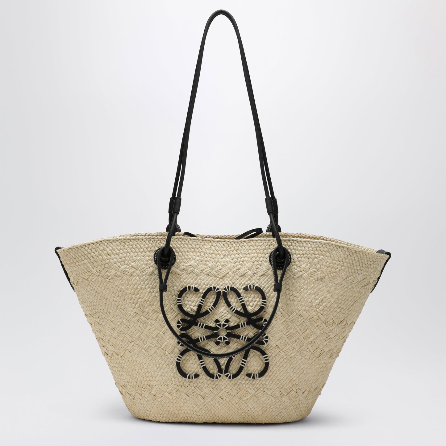 Loewe Medium Anagram Basket Bag In Natural/Black Women LOEWE
