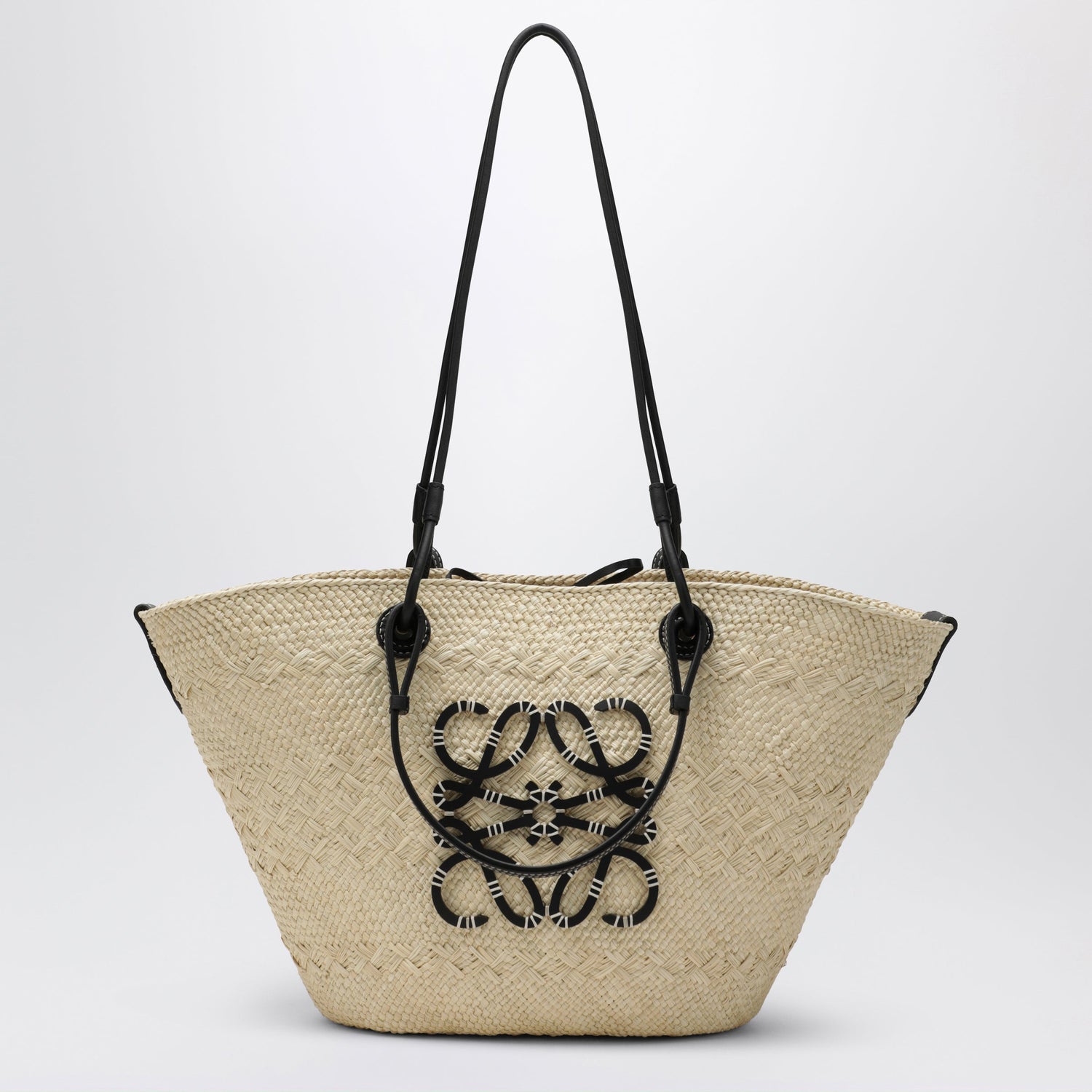 Loewe Medium Anagram Basket Bag In Natural/Black Women LOEWE