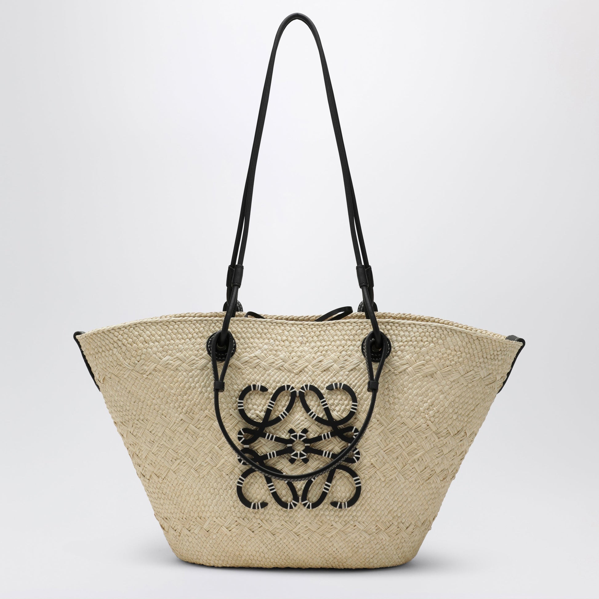 Loewe Medium Anagram Basket Bag In Natural/Black Women LOEWE