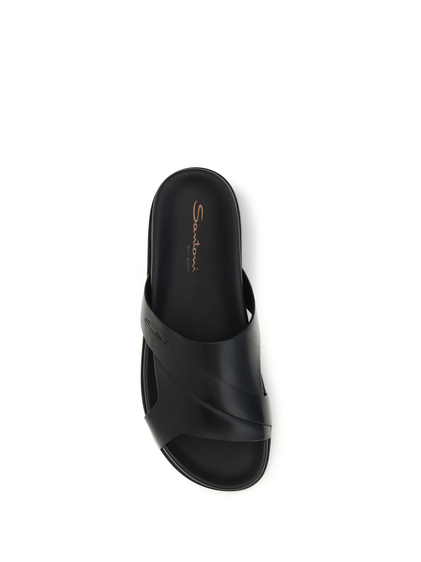 Santoni Men Leather Slippers SANTONI