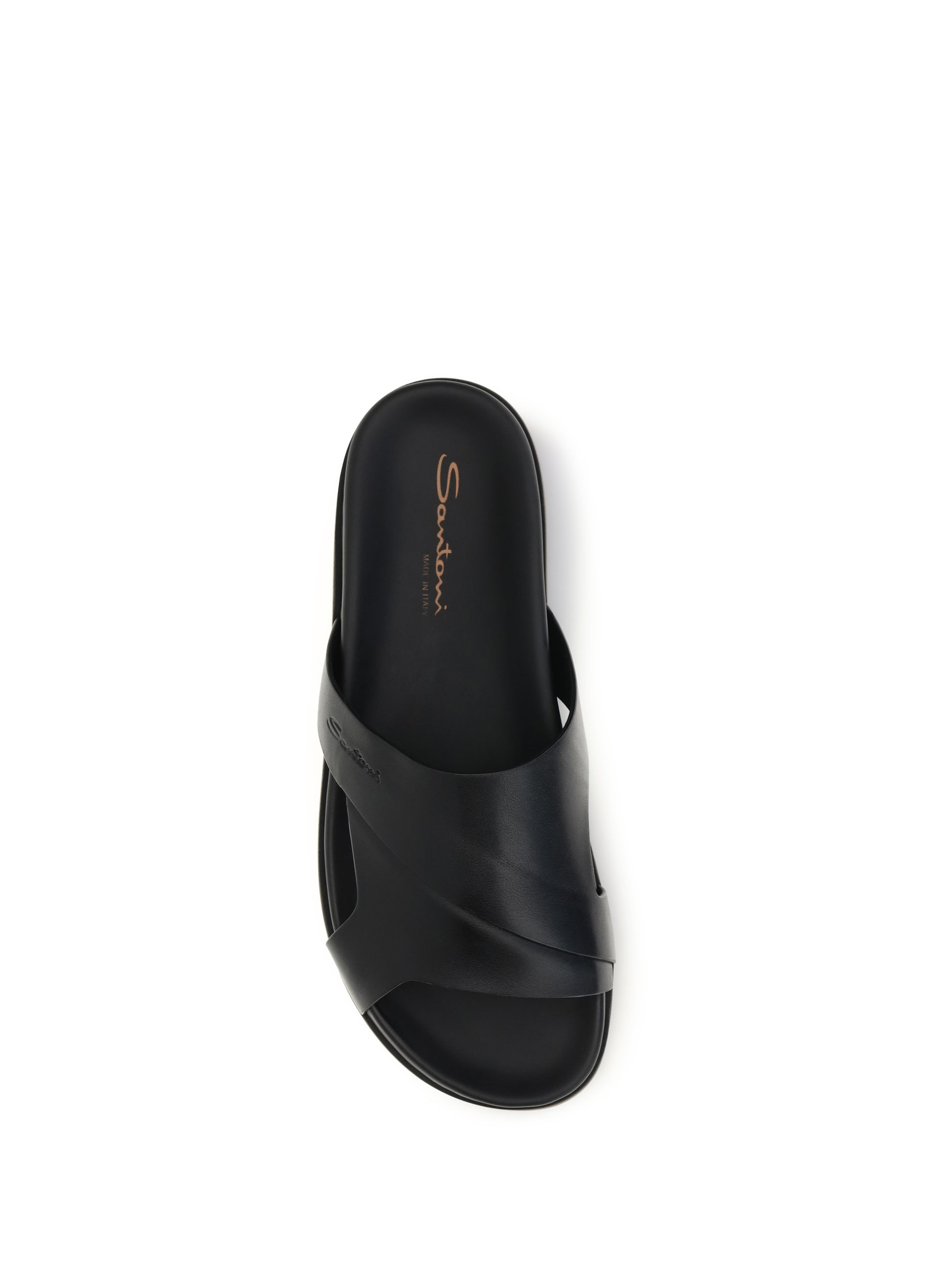 Santoni Men Leather Slippers SANTONI