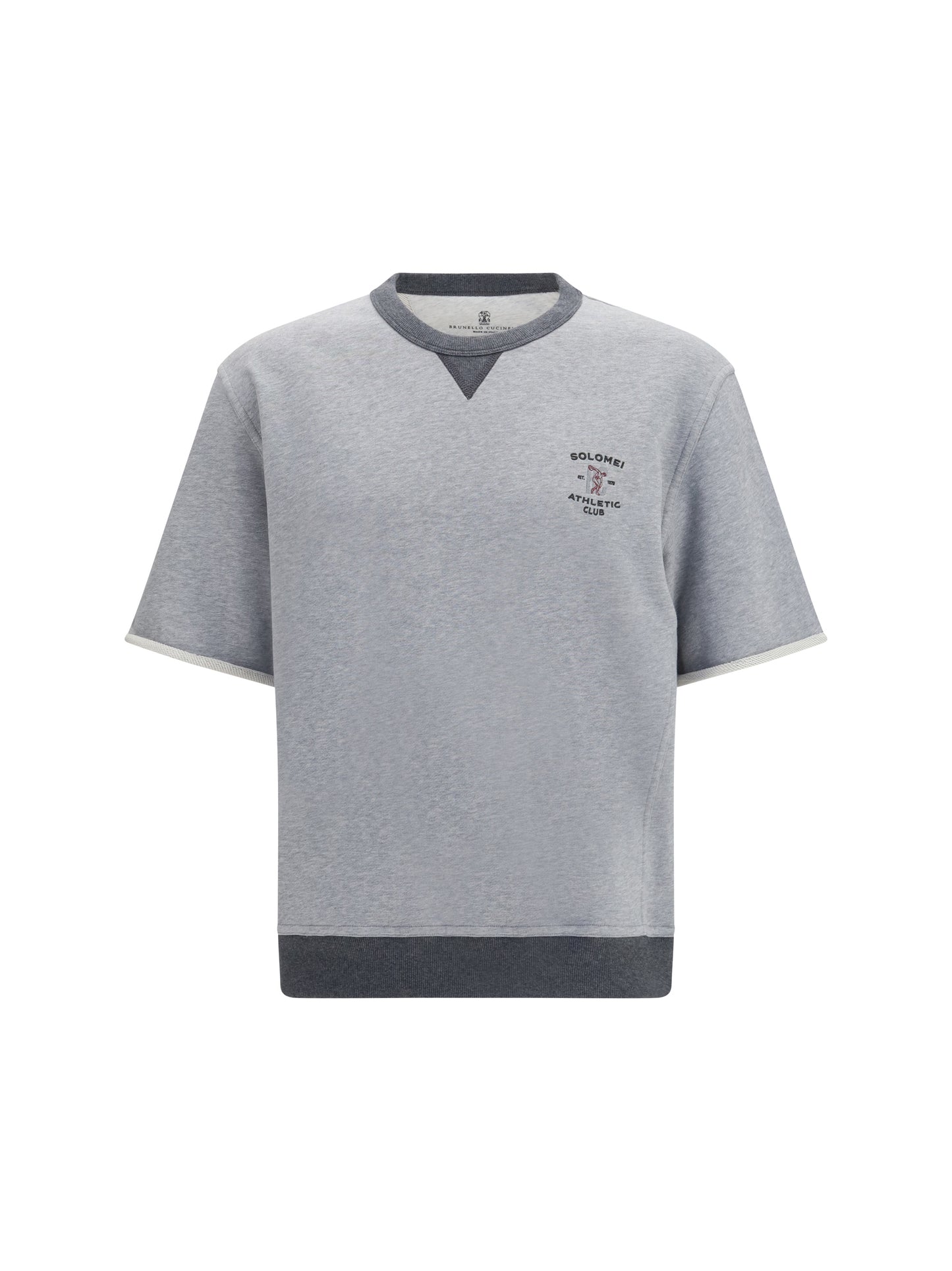 Brunello Cucinelli Men Melange Fabric T-Shirt BRUNELLO CUCINELLI