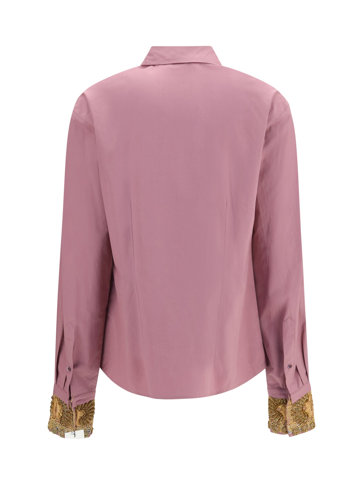 Dries Van Noten Women Cotton Shirt With Floral Embroidered Cuffs DRIES VAN NOTEN
