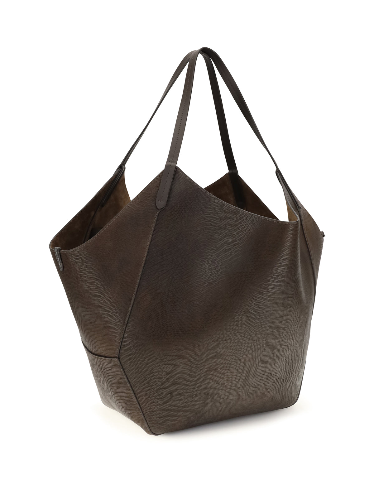 Brunello Cucinelli Women Leather Shopping Bag With Monili Detail BRUNELLO CUCINELLI