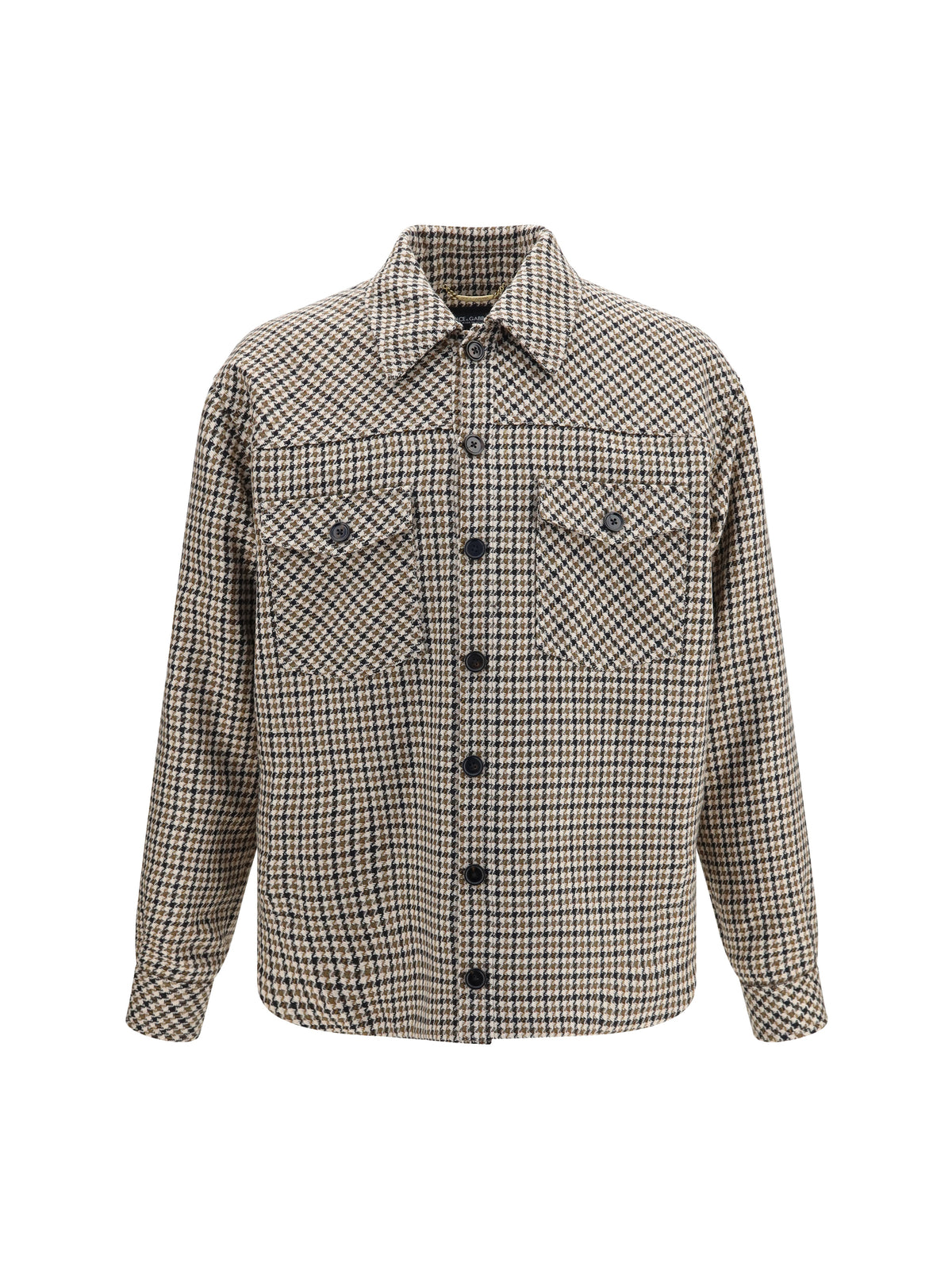 Dolce & Gabbana Men Quilted Houndstooth Wool Jacket DOLCE & GABBANA