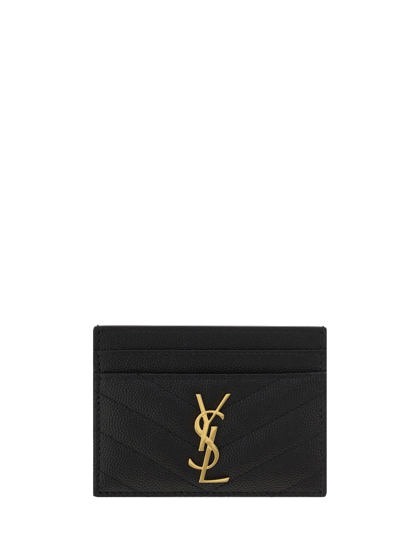 Saint Laurent Women Matelassé Leather Cardholder SAINT LAURENT