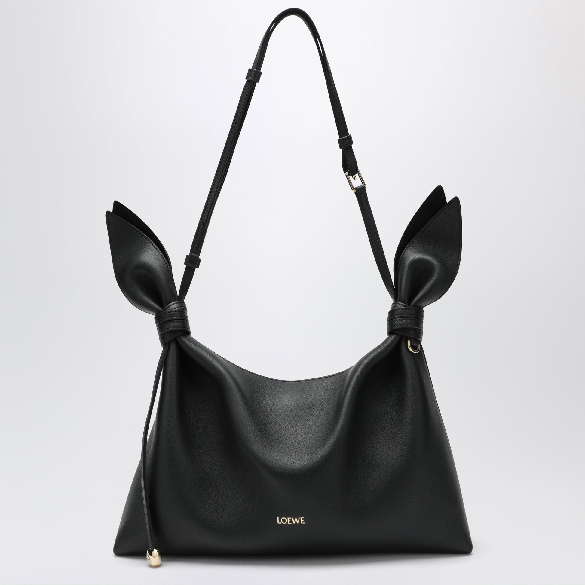 Loewe Medium Scarf Bag In Black Leather Women LOEWE