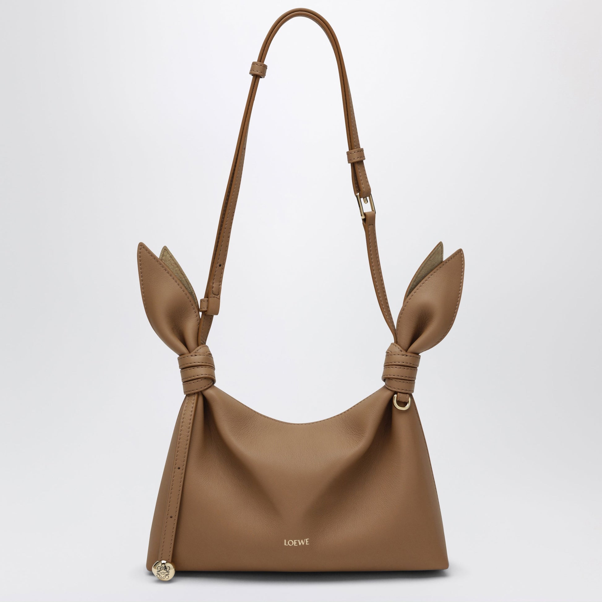 Loewe Scarf Mini Handbag In Smooth Calfskin Mocha Women LOEWE