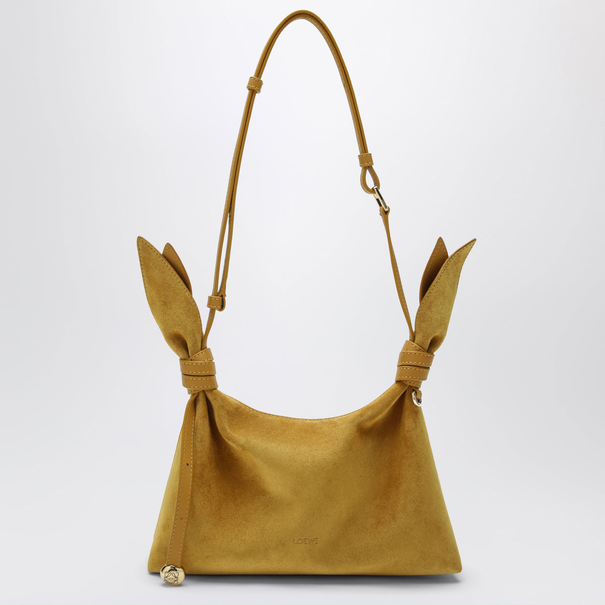 Loewe Ochre Scarf Mini Bag In Suede Women LOEWE