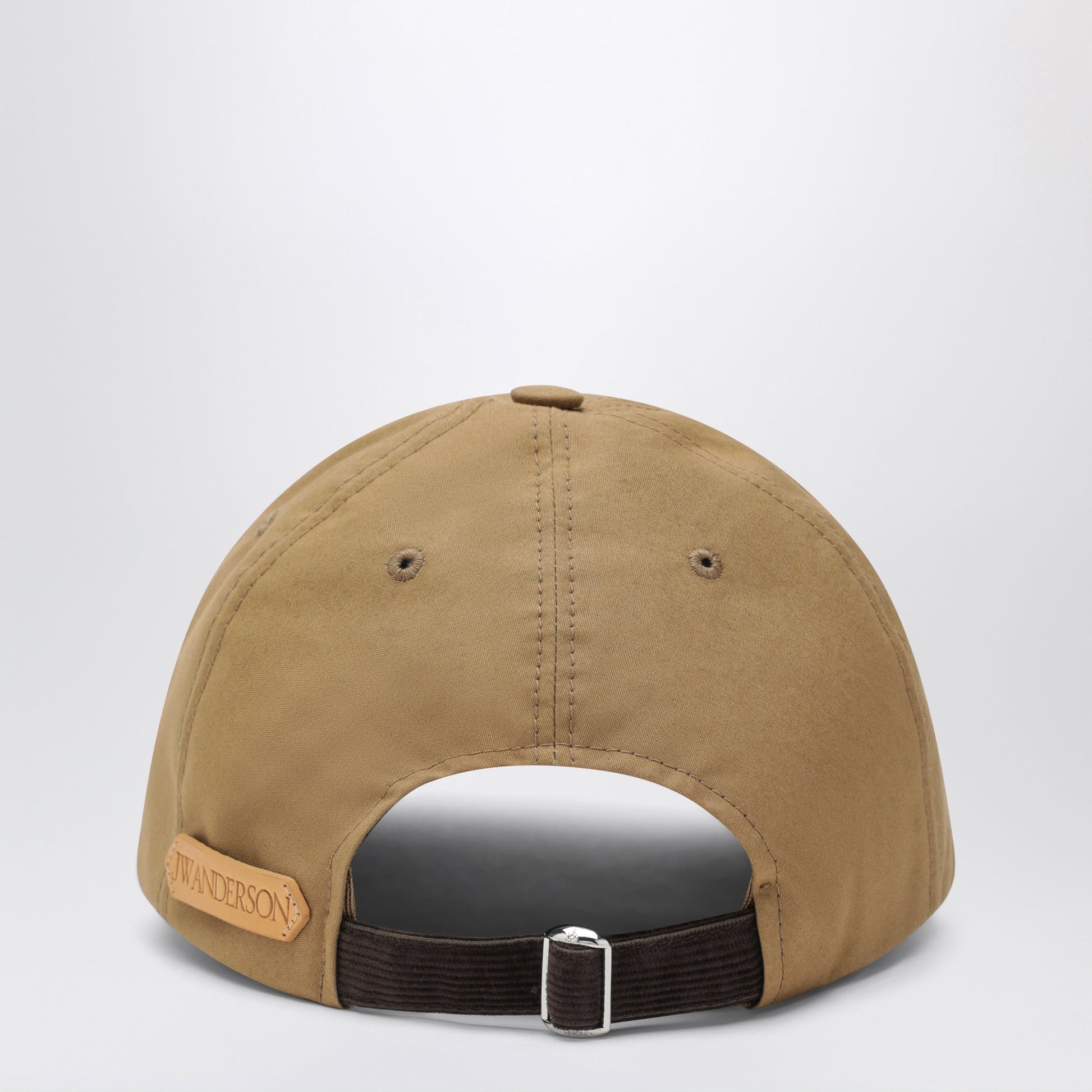 Jw Anderson Baseball Cap In Beige Waxed Cotton With Anchor Embroidery Men J.W. ANDERSON