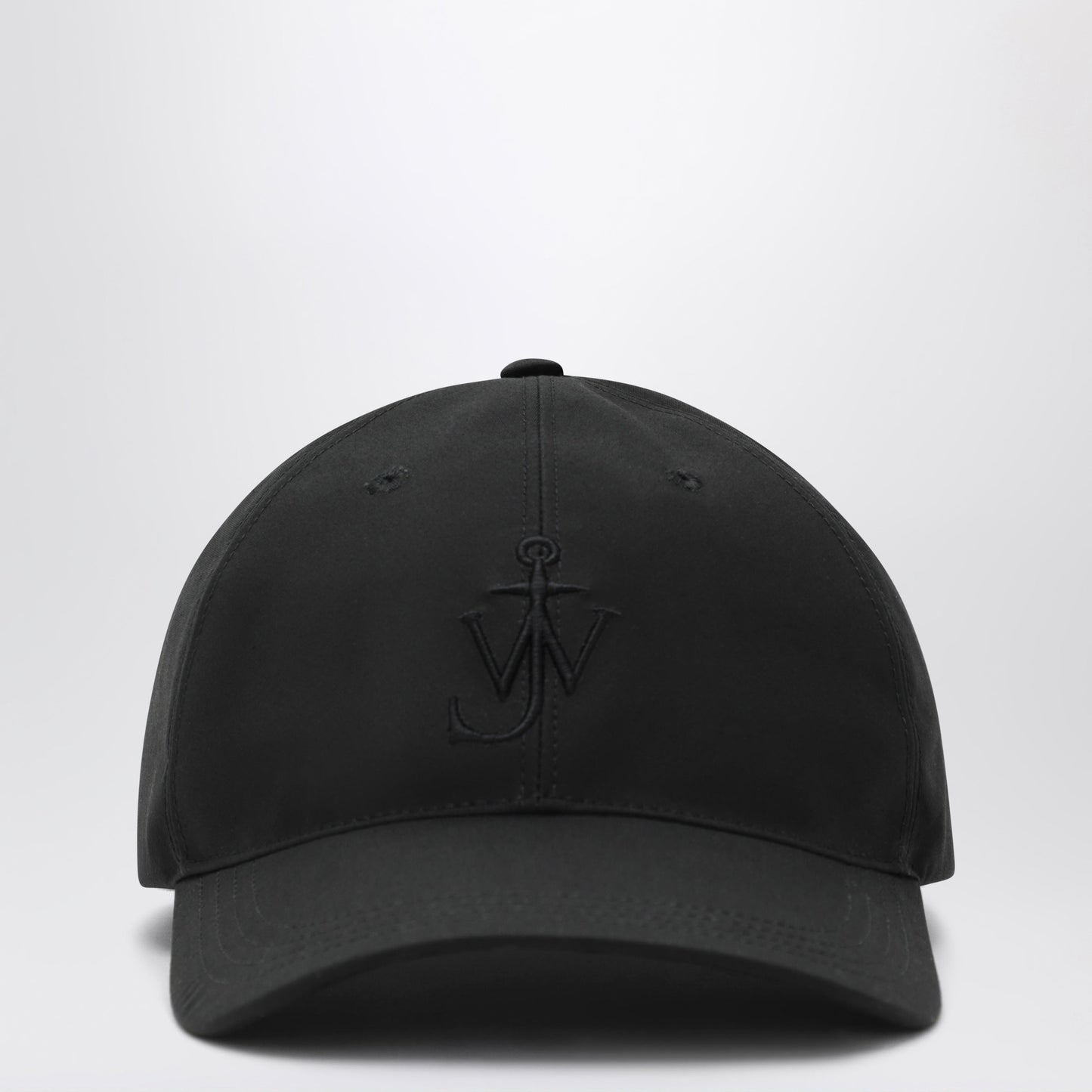 Jw Anderson Black Waxed Cotton Baseball Cap Men J.W. ANDERSON