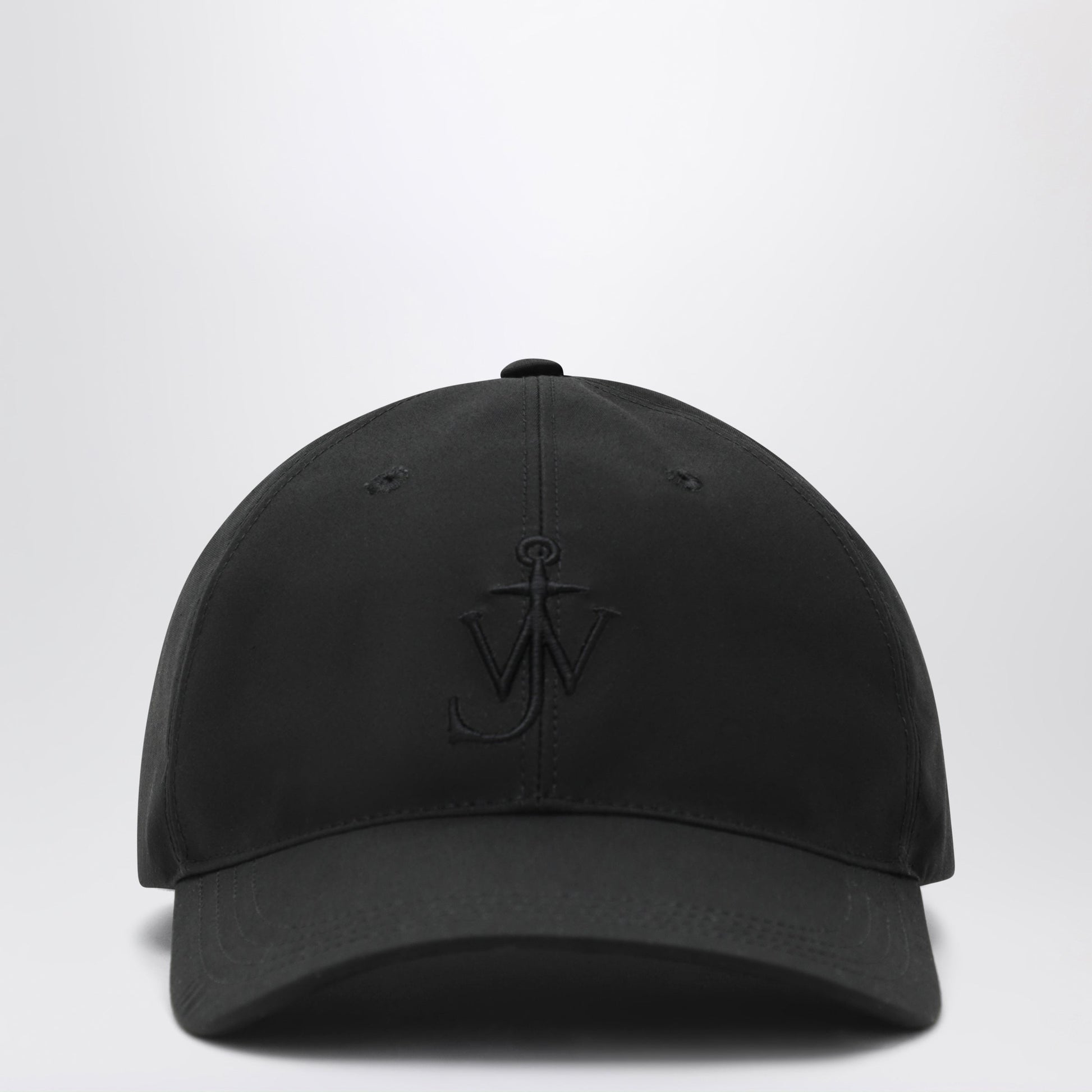 Jw Anderson Black Waxed Cotton Baseball Cap Men J.W. ANDERSON