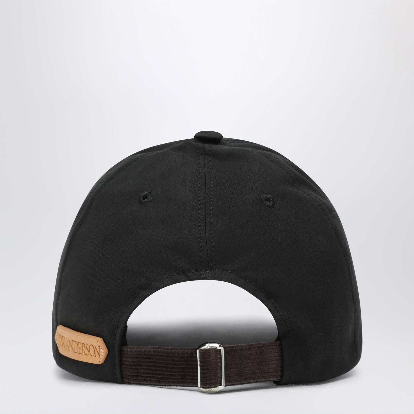 Jw Anderson Black Waxed Cotton Baseball Cap Men J.W. ANDERSON