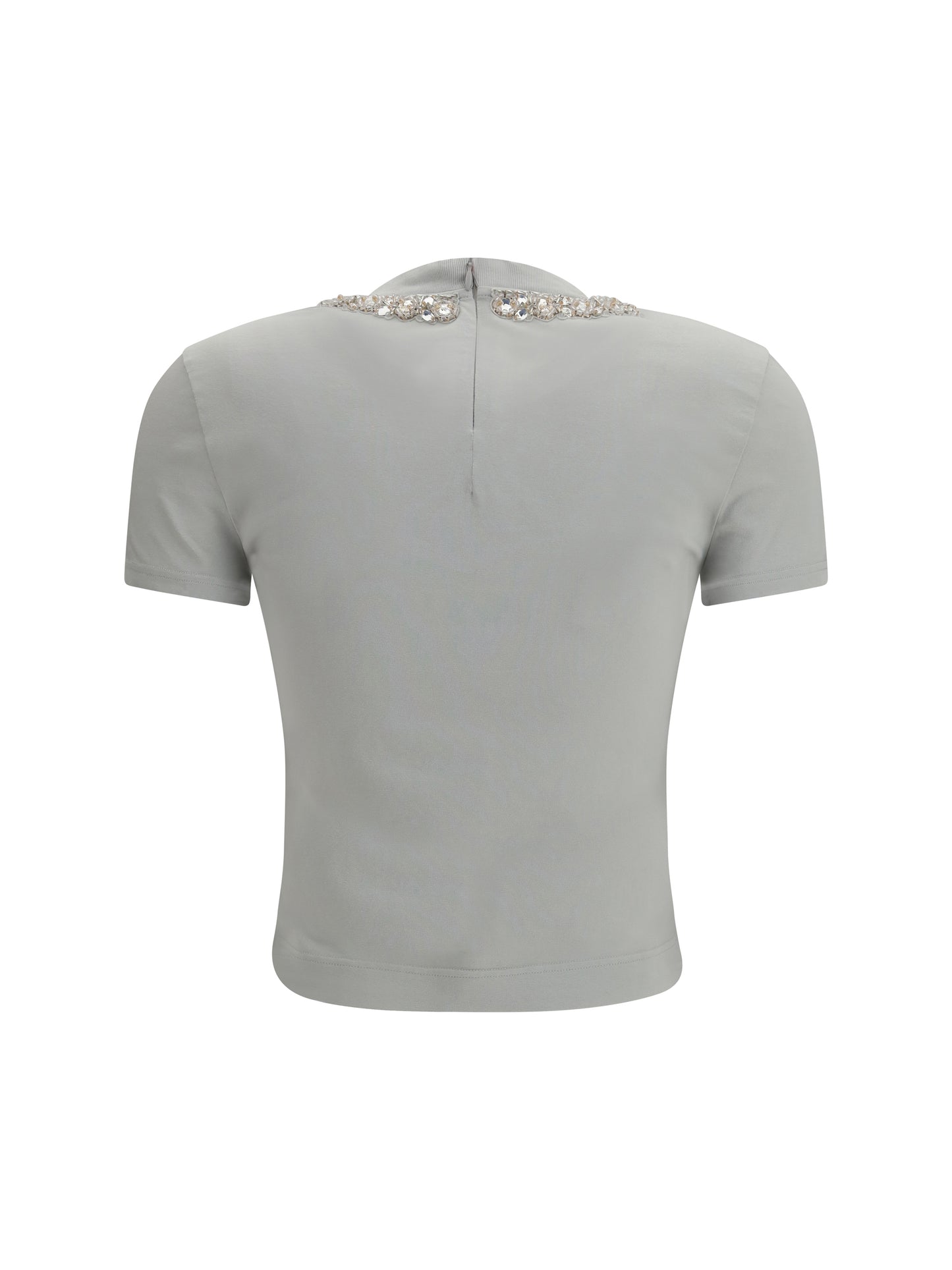 Dolce & Gabbana Women Jersey T-Shirt With Print And Crystals DOLCE & GABBANA