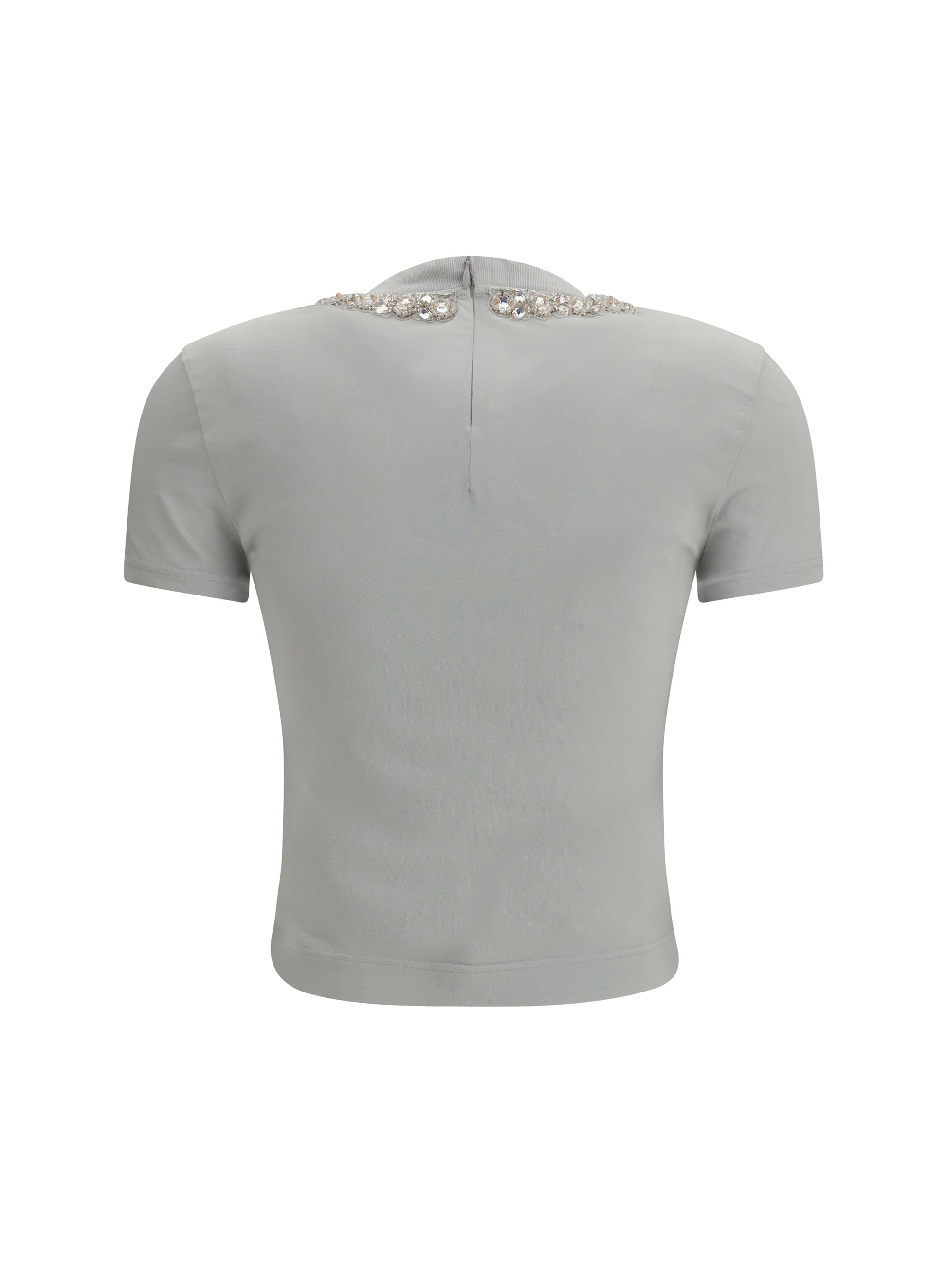 Dolce & Gabbana Women Jersey T-Shirt With Print And Crystals DOLCE & GABBANA