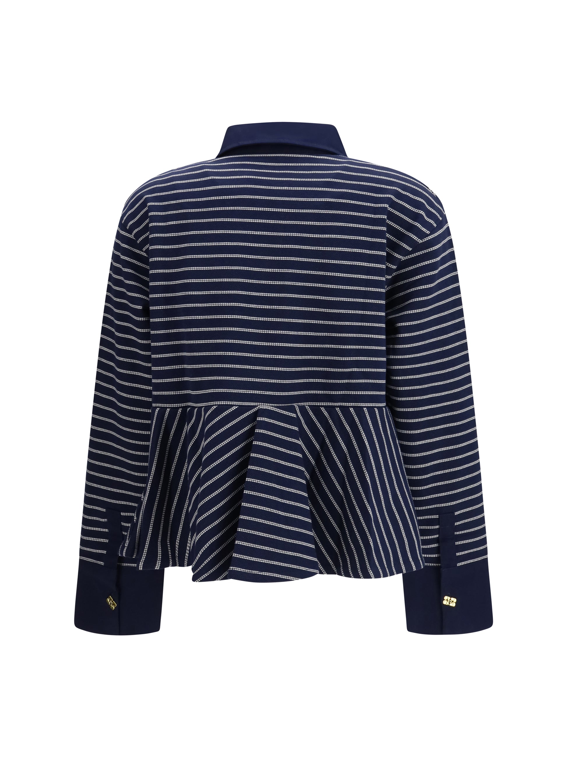 Ganni Women Striped Polo Shirt GANNI