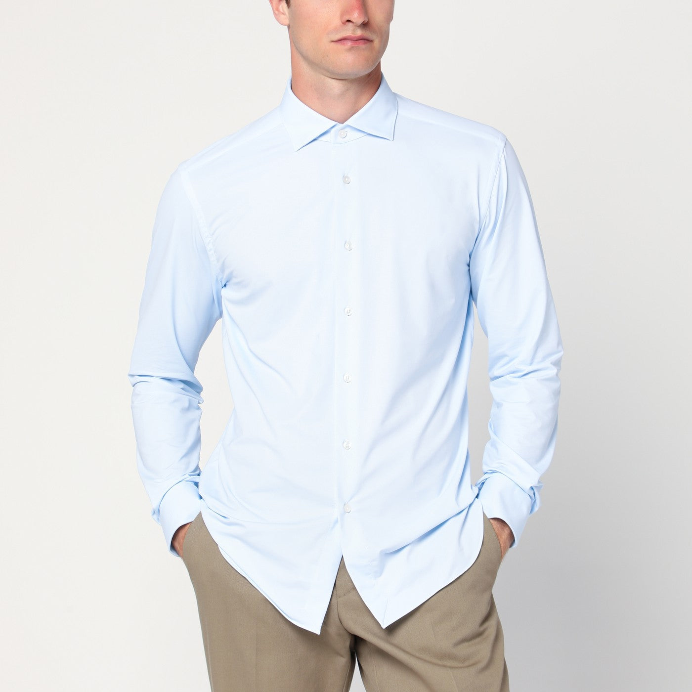 Xacus Light Blue Active Twill Shirt Men XACUS