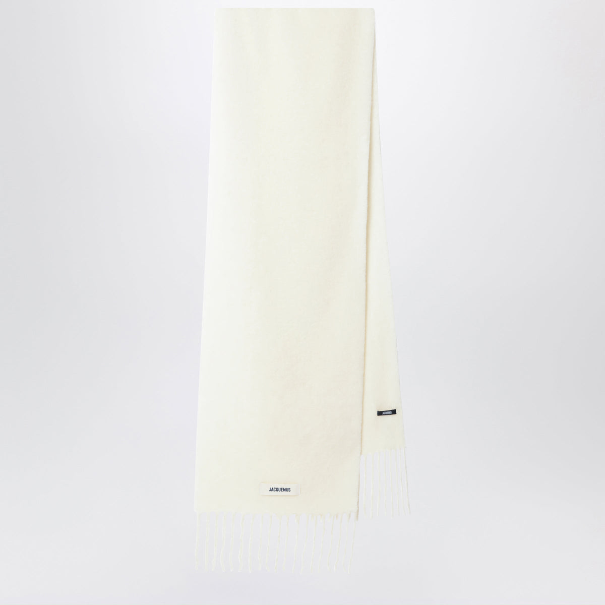 Jacquemus Ivory White Mohair And Alpaca Carro Scarf Women JACQUEMUS