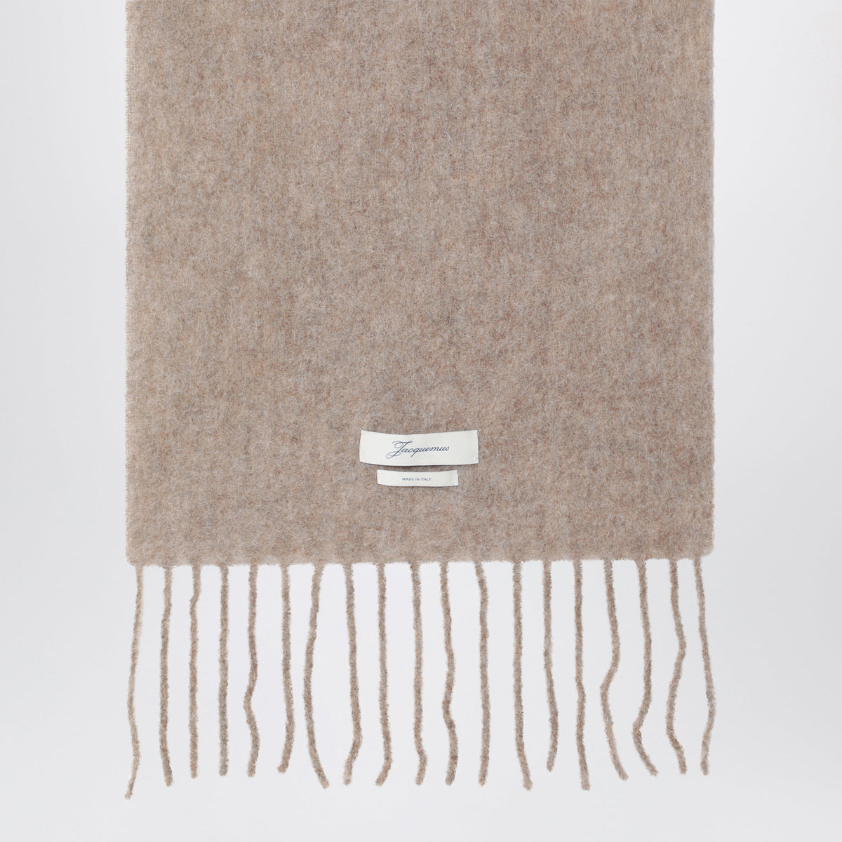 Jacquemus Taupe Mohair And Alpaca-Blend Scarf Women JACQUEMUS