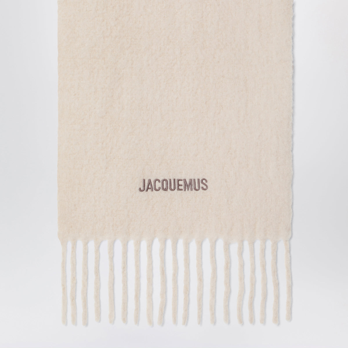 Jacquemus Beige Moisson Scarf In Alpaca Wool Women JACQUEMUS