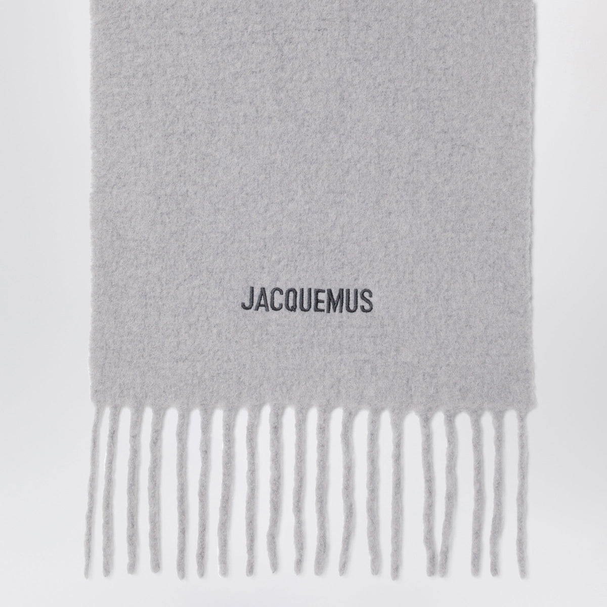 Jacquemus Grey Moisson Scarf In Alpaca Wool Women JACQUEMUS
