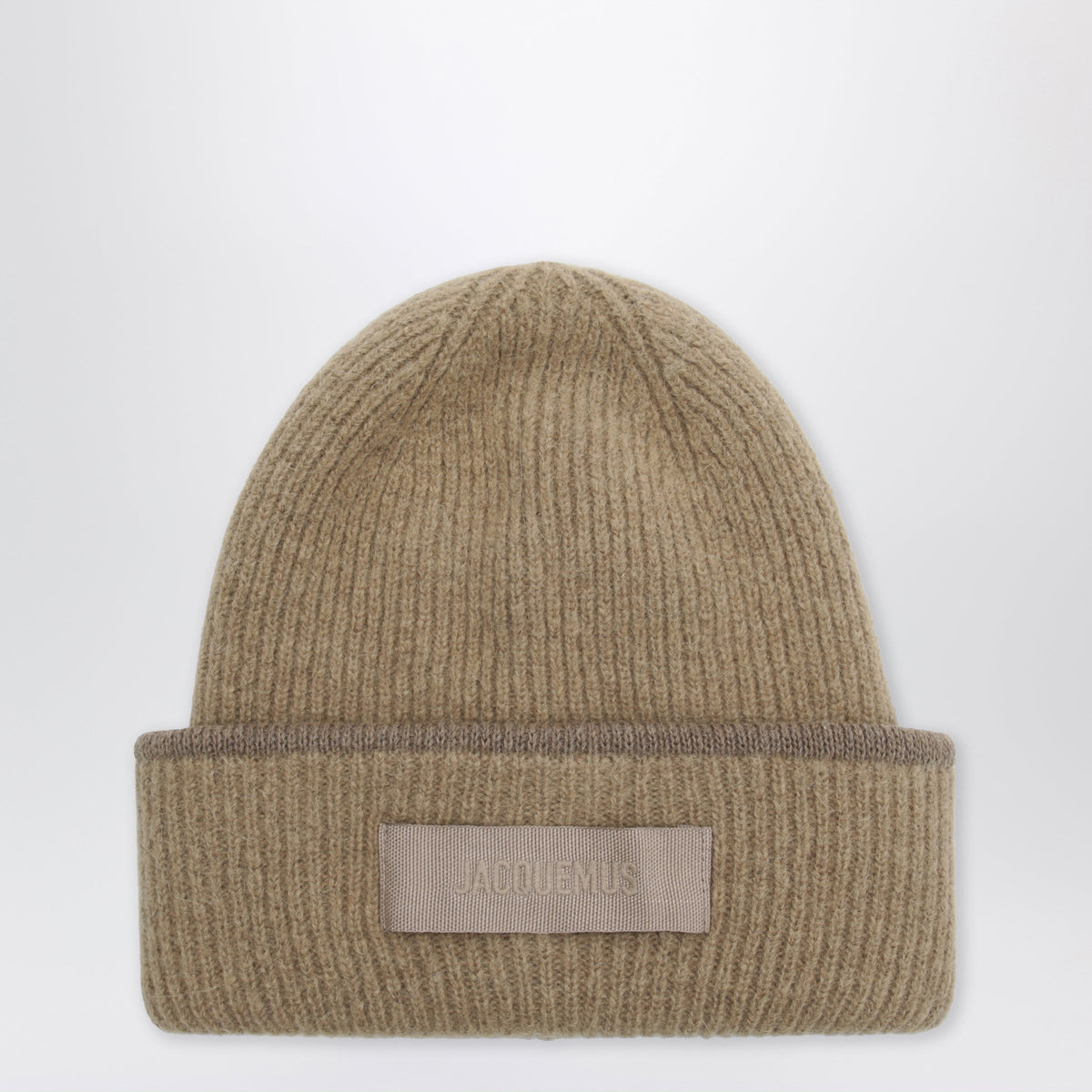 Jacquemus Beige Gros Grain Beanie In Alpaca Blend Women JACQUEMUS